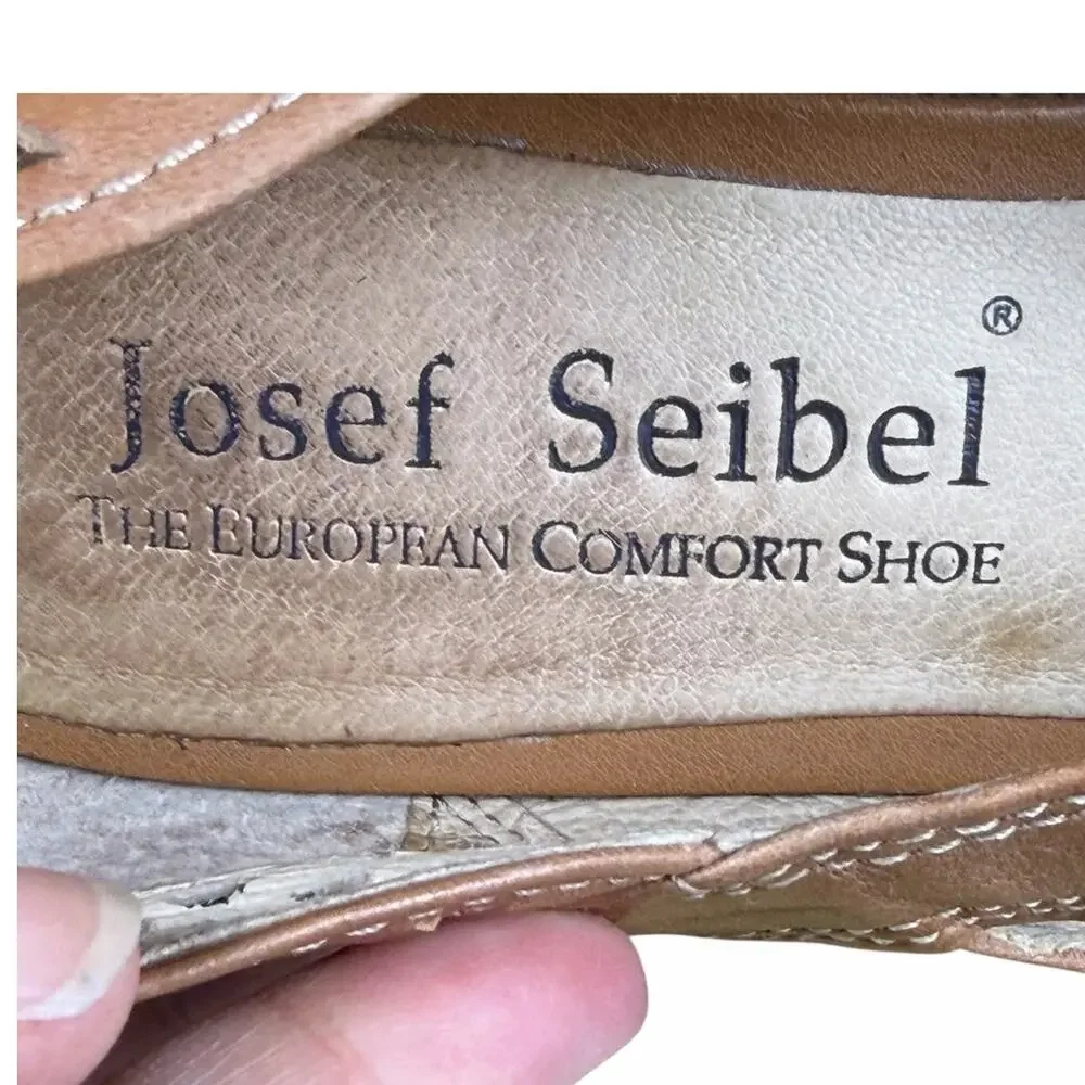 Josef Seibel Tina Tan Leather Mary Jane Pumps Womens EU 37 US 6 Comfort